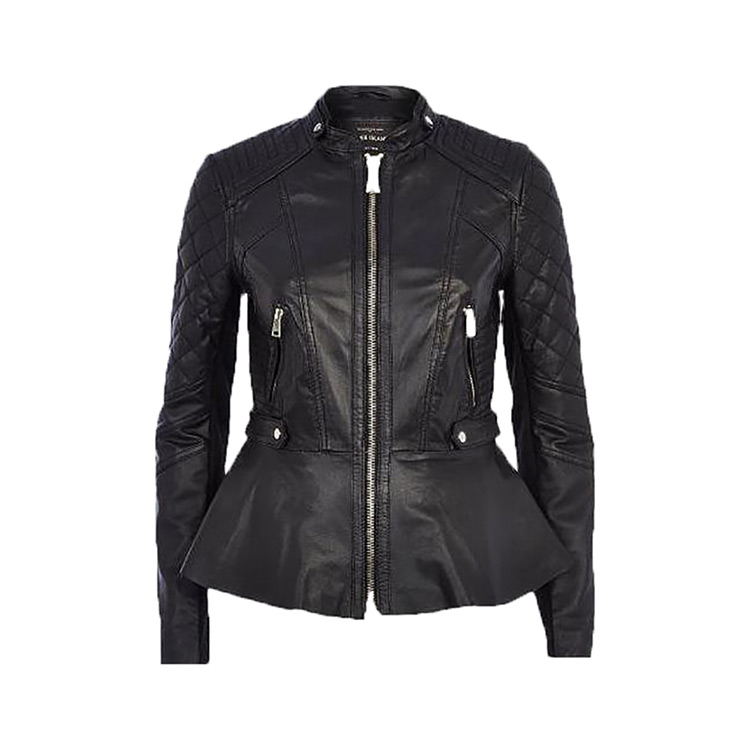 Ladies genuine leather jacket supplied in bulk from Sialkot, Pakistan